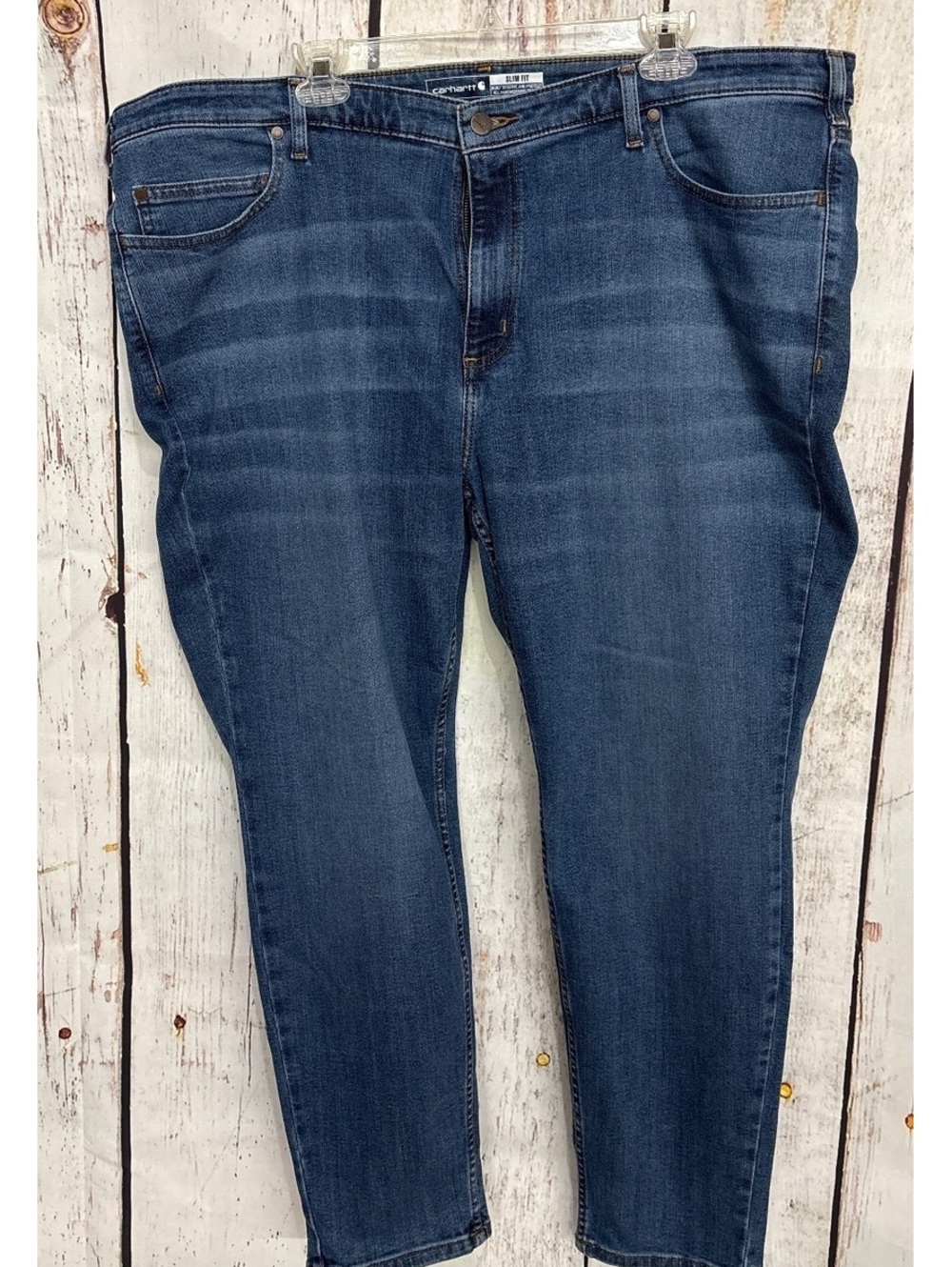 Carhartt Women's Rugged Flex Slim Fit Tapered Jeans Size 22 Regular Blue Denim